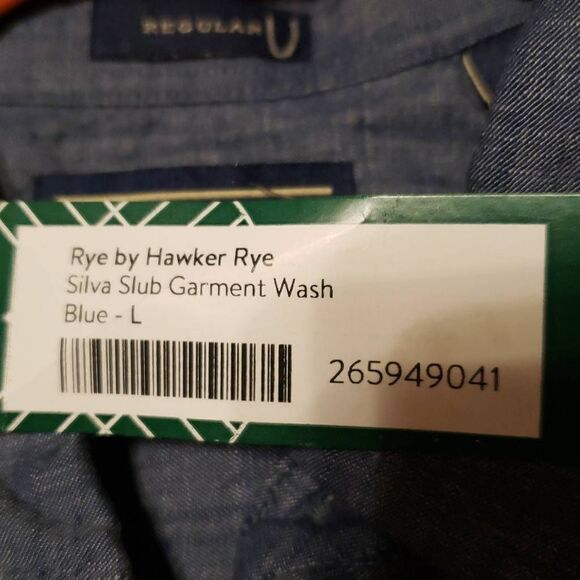 Stitch Fix | Rye by Hawker Rye Mens Silva Garment Wash Blue Distressed Sz L NEW - Picture 4 of 5